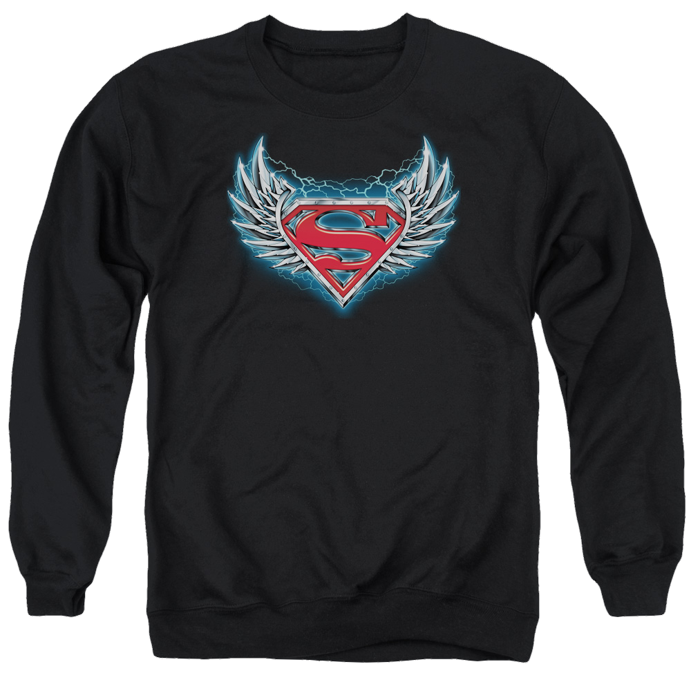 Superman Steel Wings Logo - Men's Crewneck Sweatshirt Men's Crewneck Sweatshirt Superman   