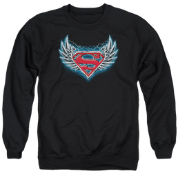 Superman Steel Wings Logo - Men's Crewneck Sweatshirt Men's Crewneck Sweatshirt Superman   