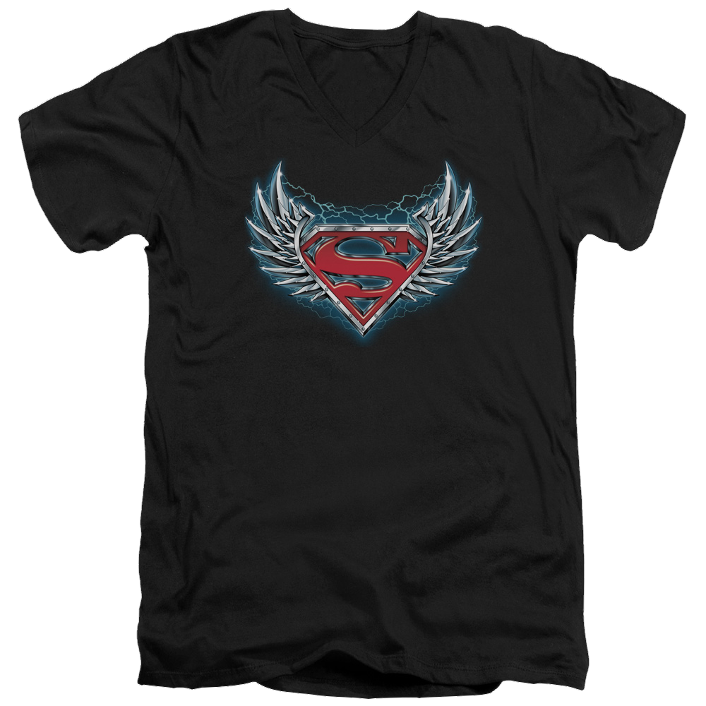 Superman Steel Wings Logo - Men's V-Neck T-Shirt Men's V-Neck T-Shirt Superman   