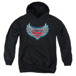 Superman Steel Wings Logo - Youth Hoodie Youth Hoodie (Ages 8-12) Superman   