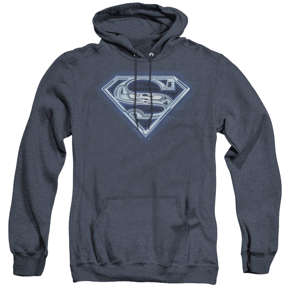 Superman Cyber Shield - Heather Pullover Hoodie Heather Pullover Hoodie Superman   