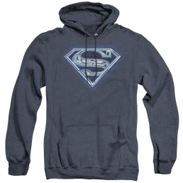 Superman Cyber Shield - Heather Pullover Hoodie Heather Pullover Hoodie Superman   
