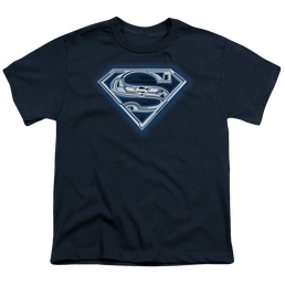 Superman Cyber Shield - Youth T-Shirt Youth T-Shirt (Ages 8-12) Superman   