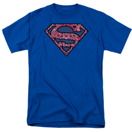 Superman Paisley Shield - Men's Regular Fit T-Shirt Men's Regular Fit T-Shirt Superman   