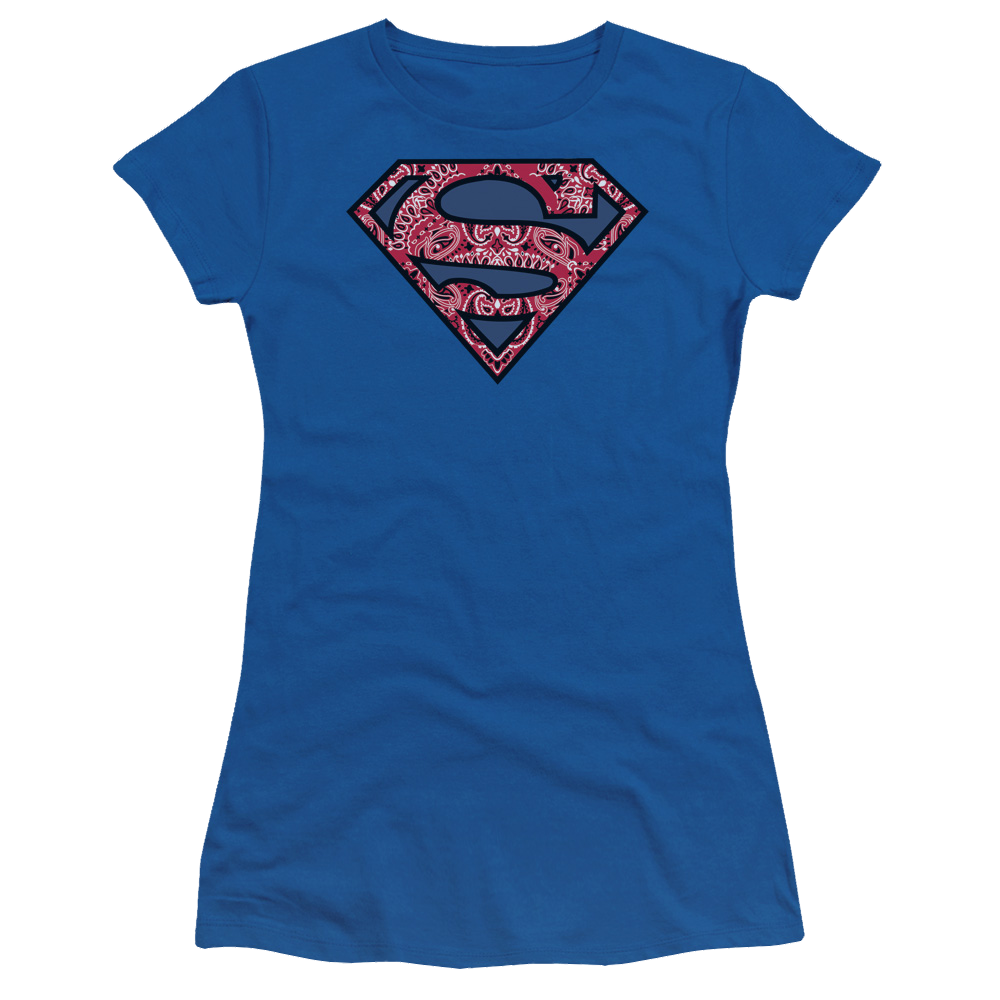Superman Paisley Shield - Juniors T-Shirt Juniors T-Shirt Superman   