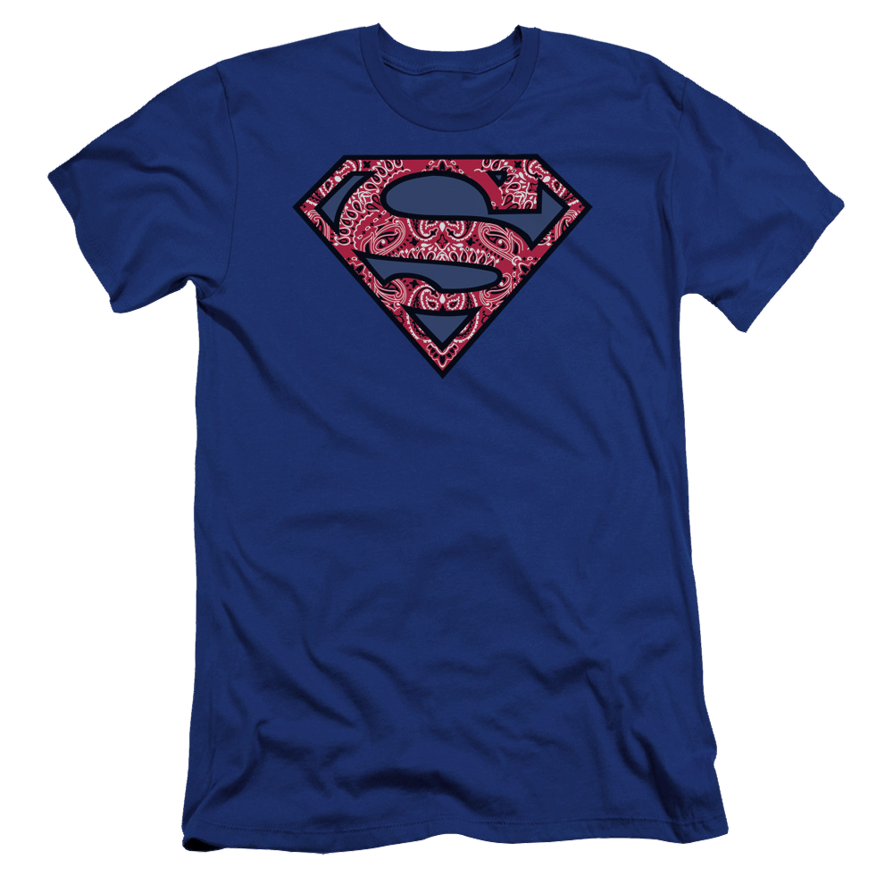 Superman Paisley Shield - Men's Premium Slim Fit T-Shirt Men's Premium Slim Fit T-Shirt Superman   