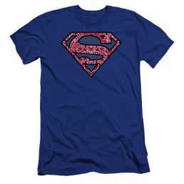 Superman Paisley Shield - Men's Premium Slim Fit T-Shirt Men's Premium Slim Fit T-Shirt Superman   