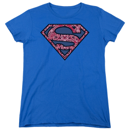 Superman Paisley Shield - Women's T-Shirt Women's T-Shirt Superman   