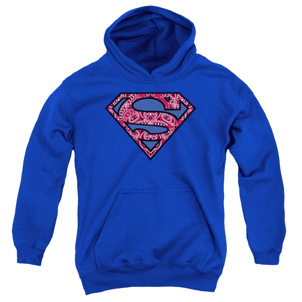 Superman Paisley Shield - Youth Hoodie Youth Hoodie (Ages 8-12) Superman   