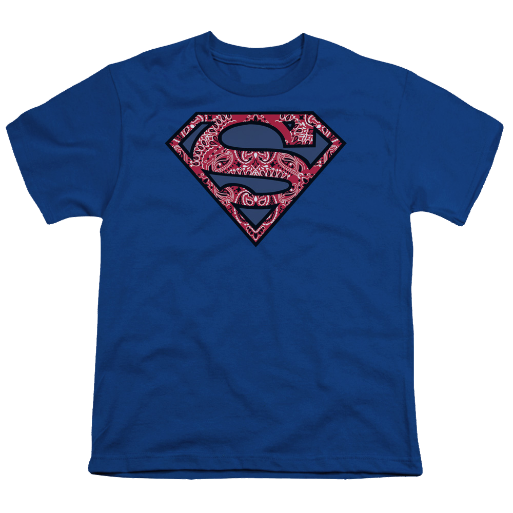 Superman Paisley Shield - Youth T-Shirt Youth T-Shirt (Ages 8-12) Superman   