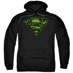 Superman Circuits Shield - Pullover Hoodie Pullover Hoodie Superman   