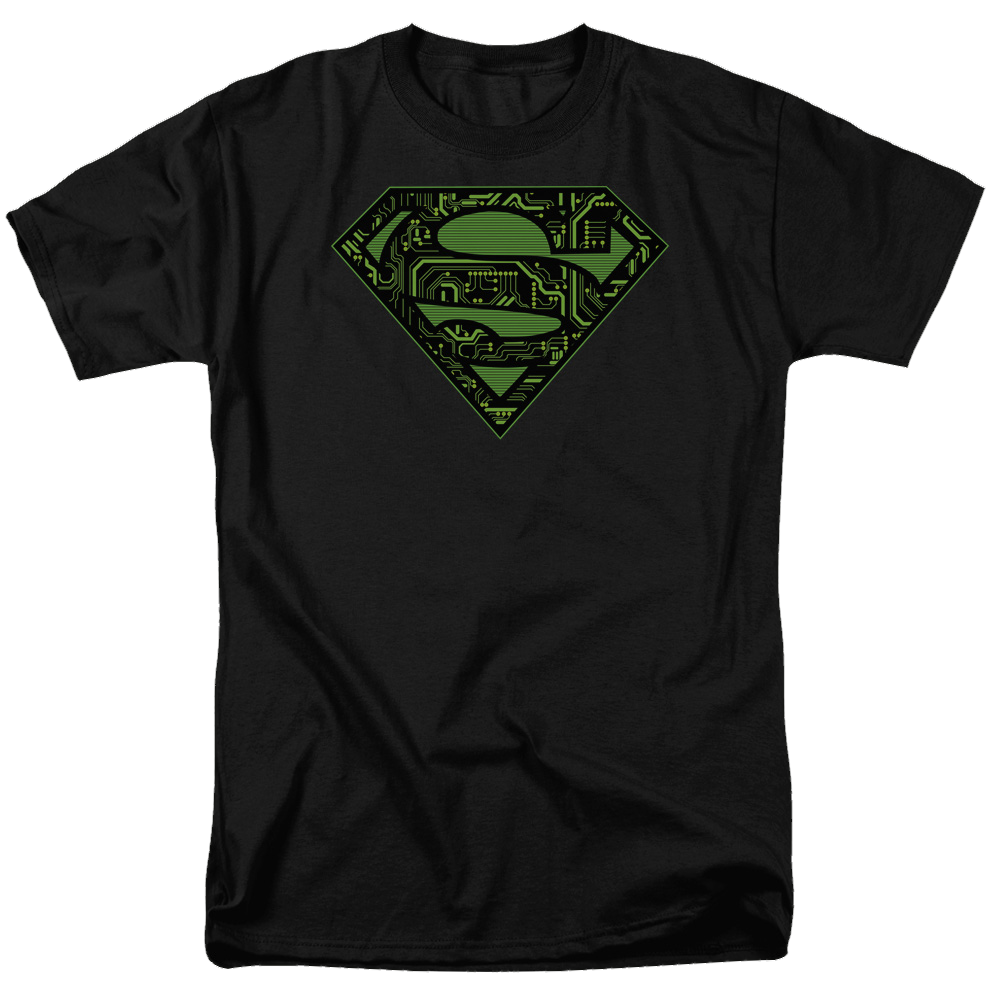 Superman Circuits Shield - Men's Regular Fit T-Shirt Men's Regular Fit T-Shirt Superman   