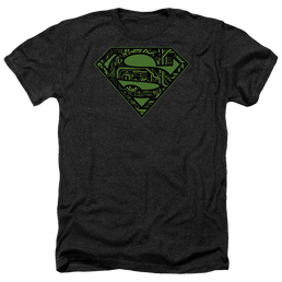 Superman Circuits Shield - Men's Heather T-Shirt Men's Heather T-Shirt Superman   