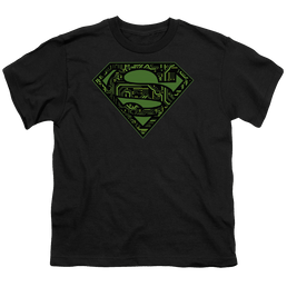 Superman Circuits Shield - Youth T-Shirt Youth T-Shirt (Ages 8-12) Superman   