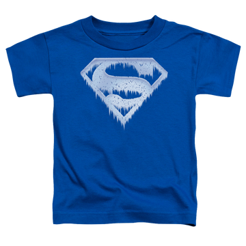 Royal kid's t-shirt for ages 4 to 7 with Superman Ice And Snow Shield graphic