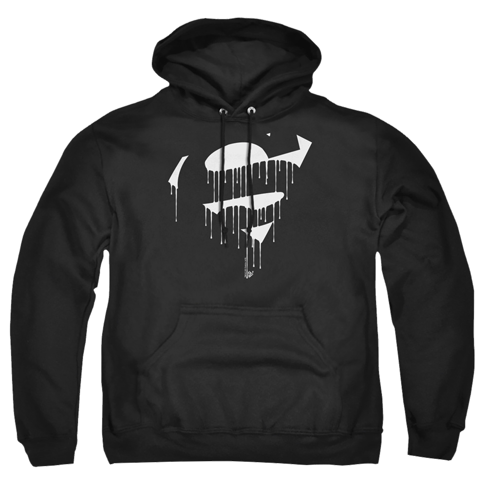 Superman Dripping Shield - Pullover Hoodie Pullover Hoodie Superman   