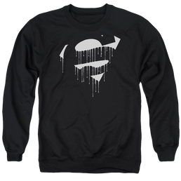 Superman Dripping Shield - Men's Crewneck Sweatshirt Men's Crewneck Sweatshirt Superman   