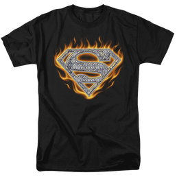 Superman Steel Fire Shield - Men's Regular Fit T-Shirt Men's Regular Fit T-Shirt Superman   