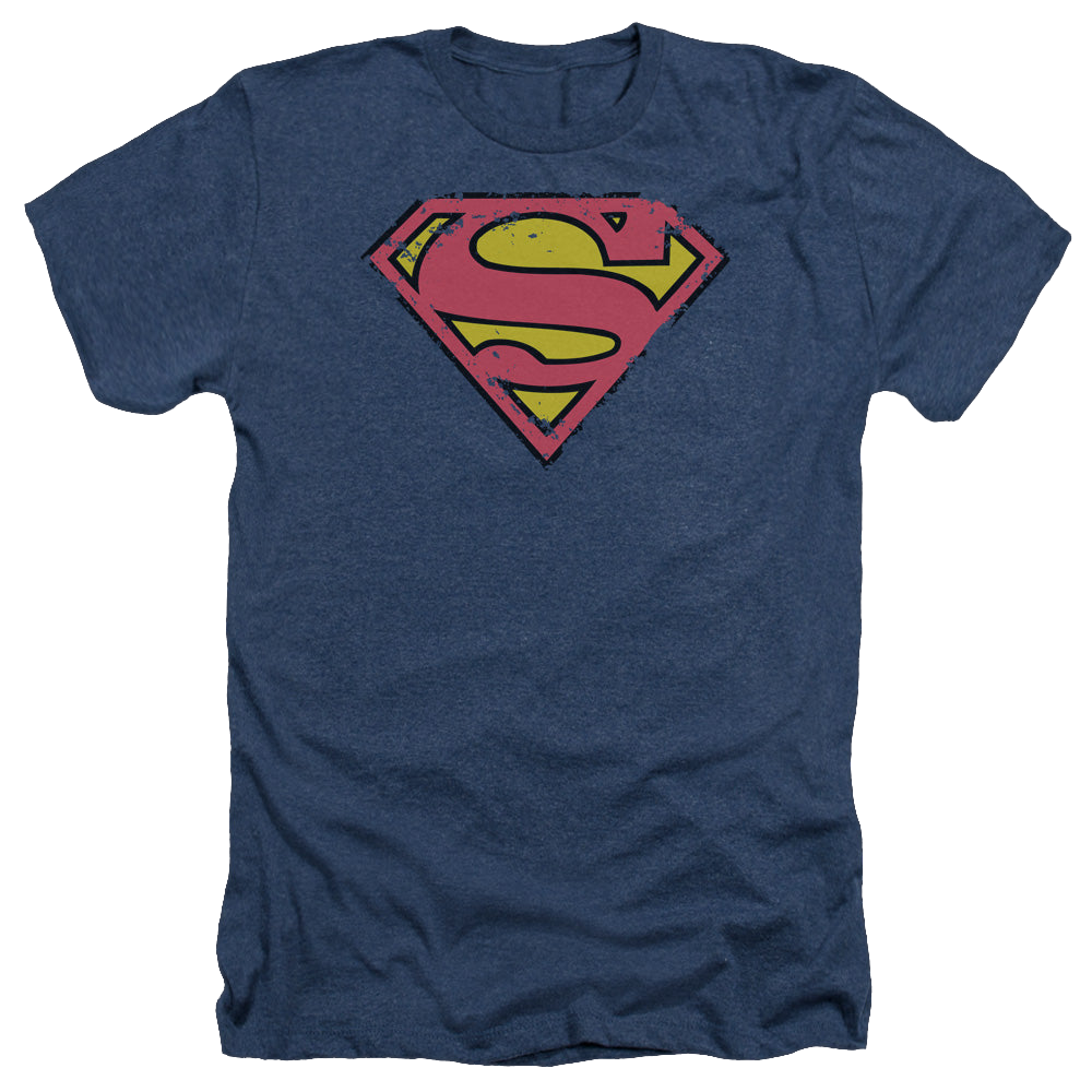 Superman Distressed Shield - Men's Heather T-Shirt Men's Heather T-Shirt Superman   