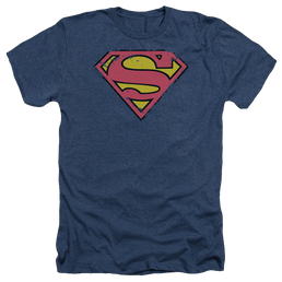 Superman Distressed Shield - Men's Heather T-Shirt Men's Heather T-Shirt Superman   