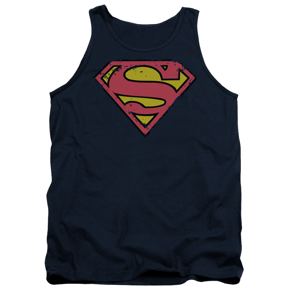Superman Distressed Shield - Men's Tank Top Men's Tank Superman   