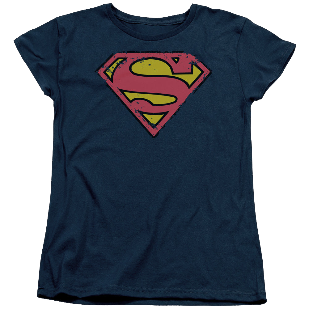 Superman Distressed Shield - Women's T-Shirt Women's T-Shirt Superman   