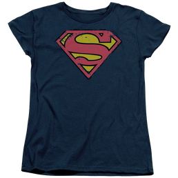 Superman Distressed Shield - Women's T-Shirt Women's T-Shirt Superman   