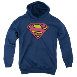 Superman Distressed Shield - Youth Hoodie Youth Hoodie (Ages 8-12) Superman   
