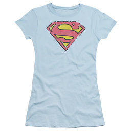 Superman Distressed Shield - Juniors T-Shirt Juniors T-Shirt Superman   