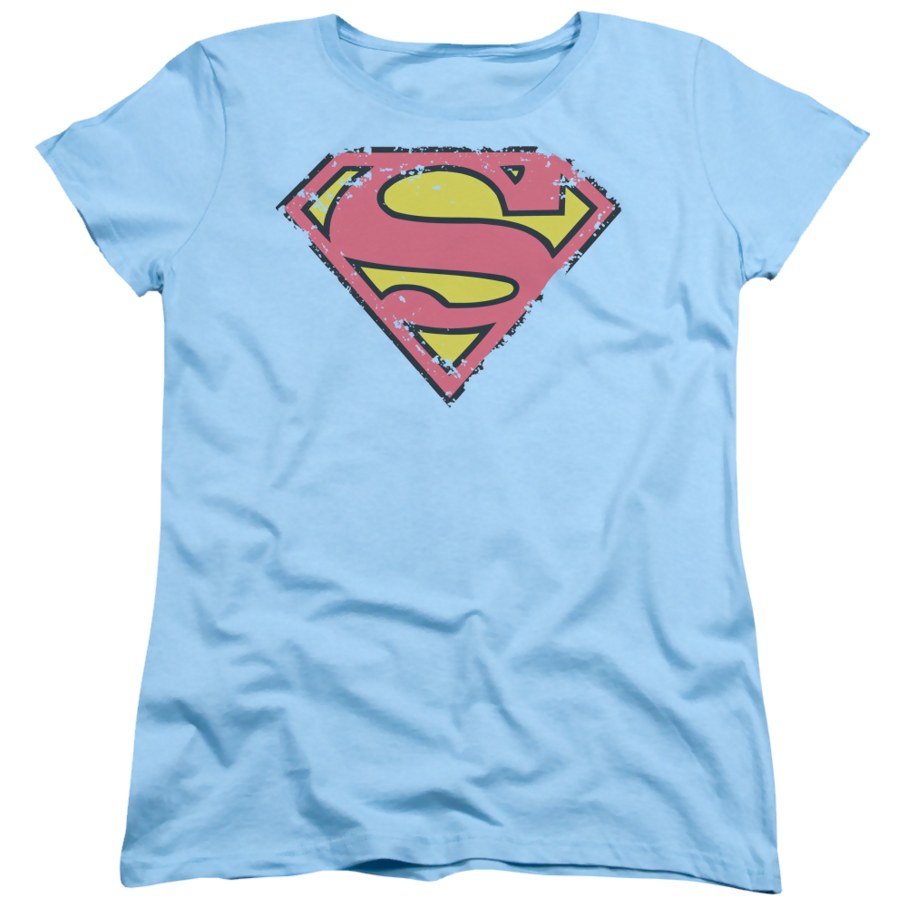 Superman Distressed Shield - Women's T-Shirt Women's T-Shirt Superman   
