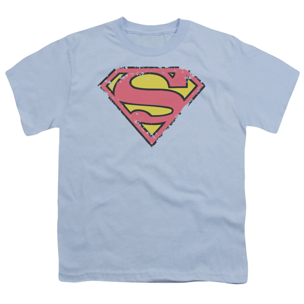 Superman Distressed Shield - Youth T-Shirt Youth T-Shirt (Ages 8-12) Superman   