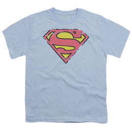 Superman Distressed Shield - Youth T-Shirt Youth T-Shirt (Ages 8-12) Superman   