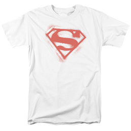 Superman Spray Paint Shield - Men's Regular Fit T-Shirt Men's Regular Fit T-Shirt Superman   