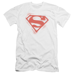 Superman Spray Paint Shield - Men's Premium Slim Fit T-Shirt Men's Premium Slim Fit T-Shirt Superman   