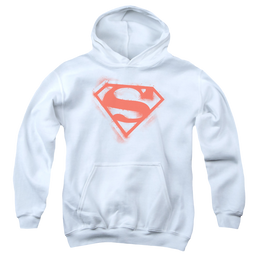Superman Spray Paint Shield - Youth Hoodie Youth Hoodie (Ages 8-12) Superman   