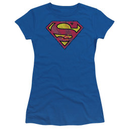 Superman Action Shield - Juniors T-Shirt Juniors T-Shirt Superman   