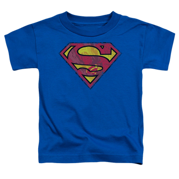 Royal toddler t-shirt with Superman Action Shield graphic