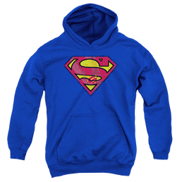 Superman Action Shield - Youth Hoodie Youth Hoodie (Ages 8-12) Superman   