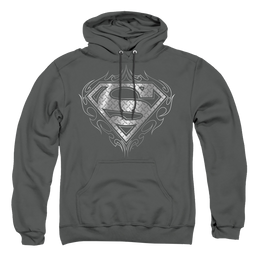 Superman Tribal Steel Logo - Pullover Hoodie Pullover Hoodie Superman   