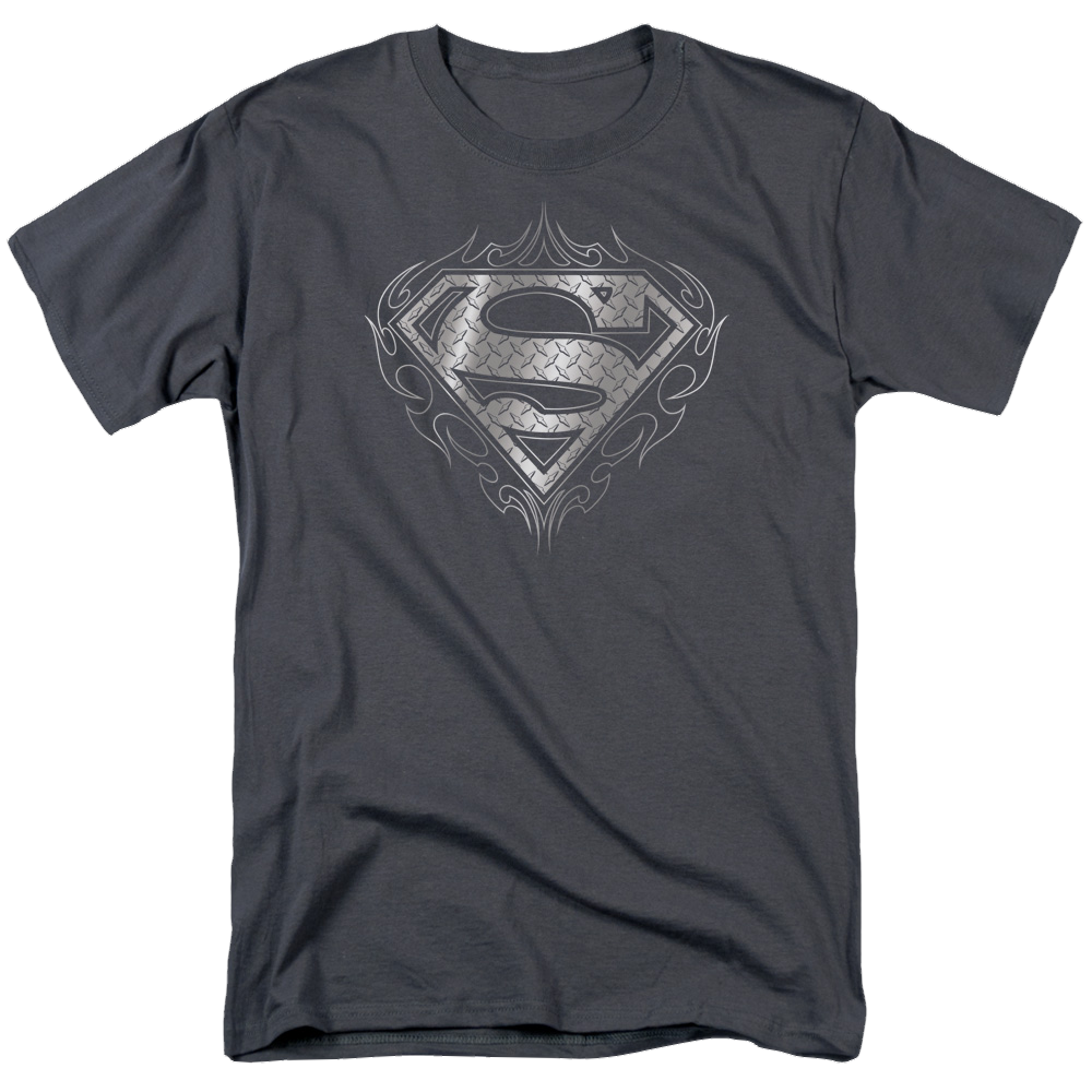 Superman Tribal Steel Logo - Men's Regular Fit T-Shirt Men's Regular Fit T-Shirt Superman   