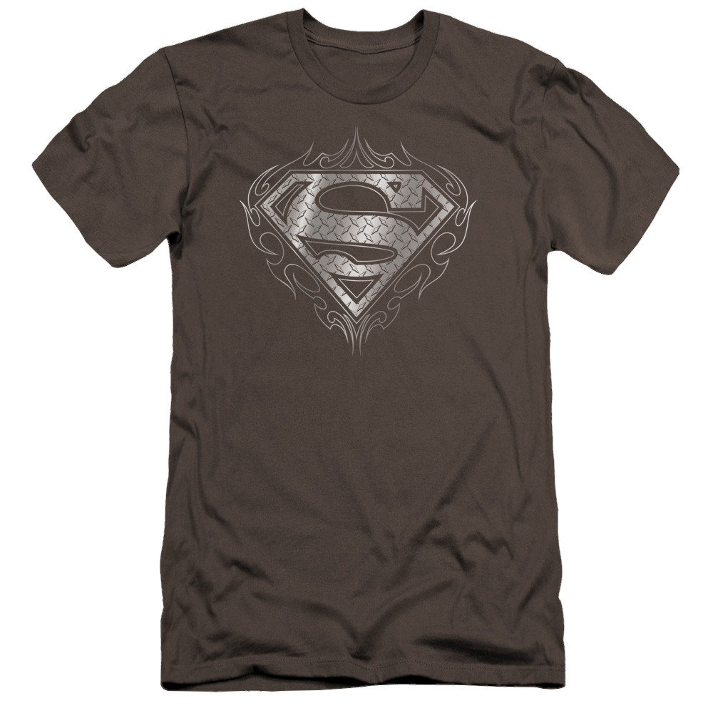 Superman Tribal Steel Logo - Men's Premium Slim Fit T-Shirt Men's Premium Slim Fit T-Shirt Superman   