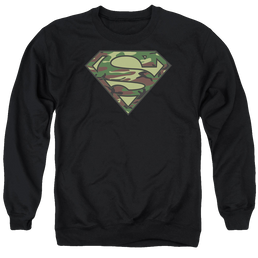 Superman Camo Logo - Men's Crewneck Sweatshirt Men's Crewneck Sweatshirt Superman   