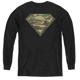 Superman Camo Logo - Youth Long Sleeve T-Shirt Youth Long Sleeve T-Shirt Superman   
