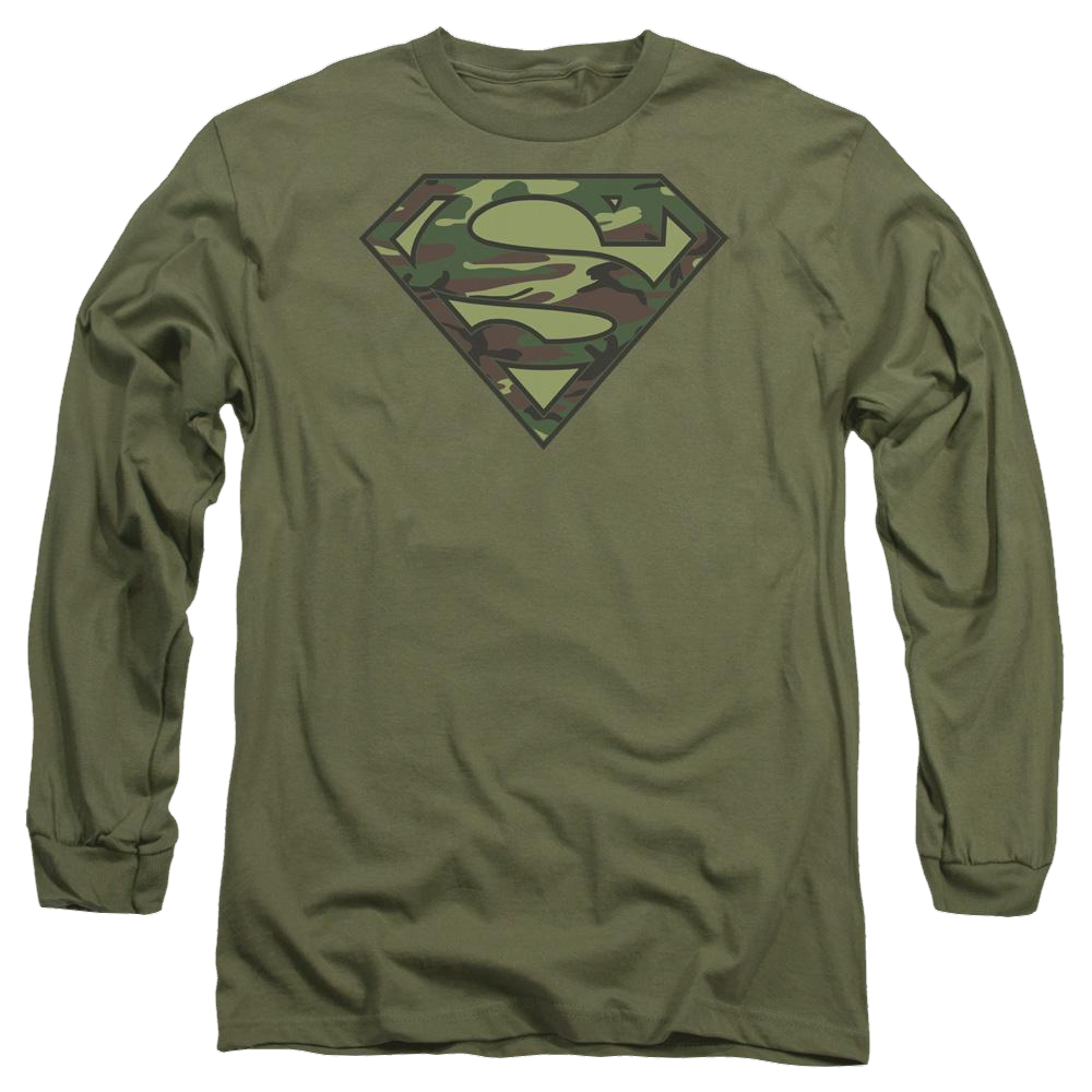 Superman Camo Logo - Men's Long Sleeve T-Shirt Men's Long Sleeve T-Shirt Superman   