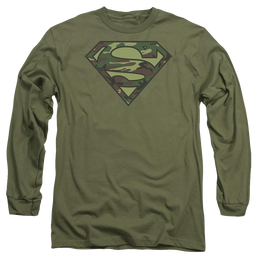 Superman Camo Logo - Men's Long Sleeve T-Shirt Men's Long Sleeve T-Shirt Superman   