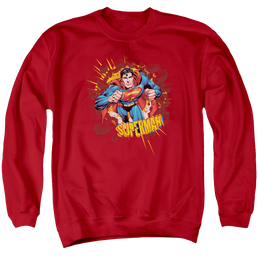 Superman Sorry About The Wall - Men's Crewneck Sweatshirt Men's Crewneck Sweatshirt Superman   