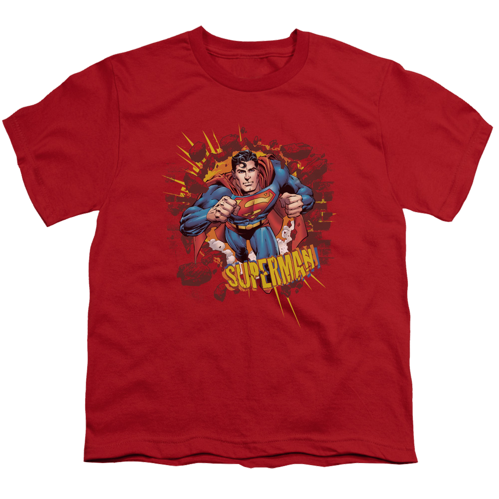 Superman Sorry About The Wall - Youth T-Shirt Youth T-Shirt (Ages 8-12) Superman   