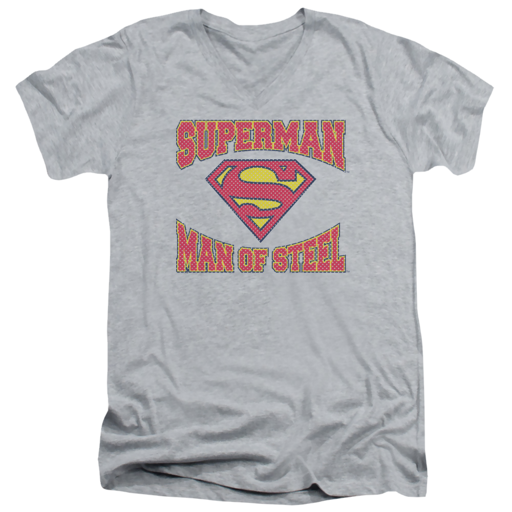 Superman Man Of Steel Jersey - Men's V-Neck T-Shirt Men's V-Neck T-Shirt Superman   