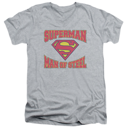 Superman Man Of Steel Jersey - Men's V-Neck T-Shirt Men's V-Neck T-Shirt Superman   