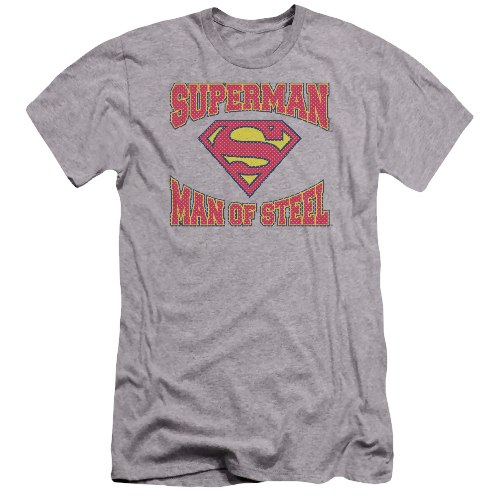 Superman Man Of Steel Jersey - Men's Premium Slim Fit T-Shirt Men's Premium Slim Fit T-Shirt Superman   